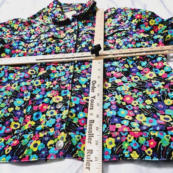 Liz Claiborne Womens Jacket Multi-Color Size XL 100% Cotton Button Close Pockets - Picture 4 of 14